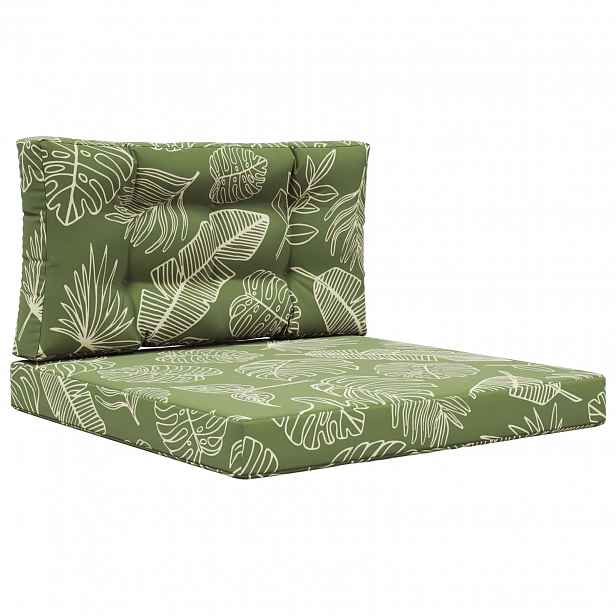 vidaXL Venkovní polštář na pohovku Polyester Listový design 80 x 80 cm