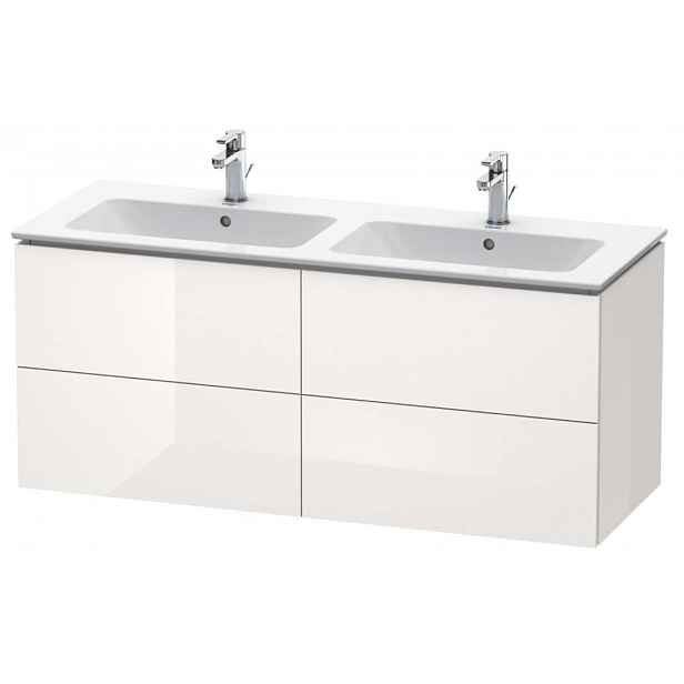 Duravit L-Cube - Umyvadlová skříňka 55x129x48 cm, 4 zásuvky, lesklá bílá LC625902222
