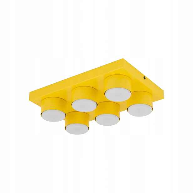 Led stropní poloplafon Žlutý Kov 6 bodů 35x23 cm Brix Tk Tk Lighting
