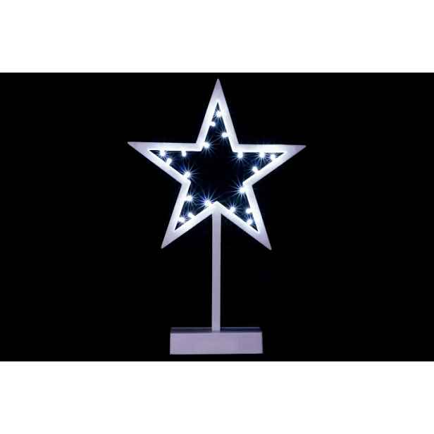 Nexos 33203 Vánoční dekorace - hvězda - 38 cm, 20 LED
