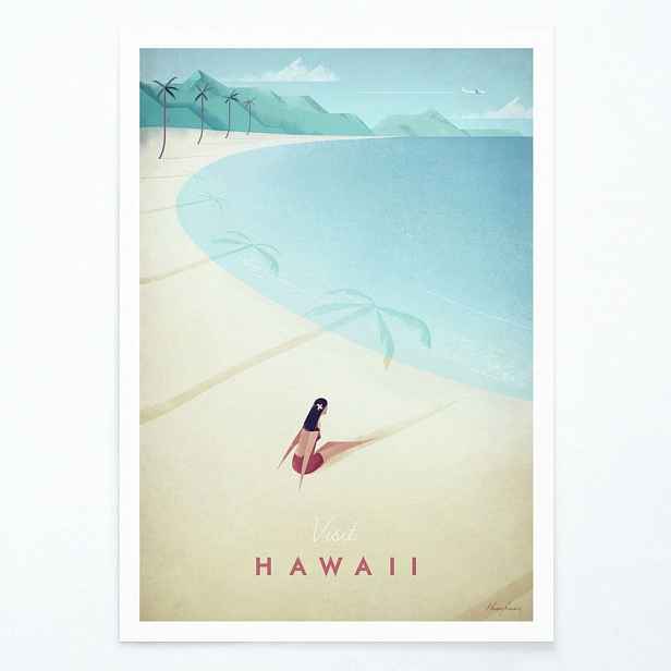 Plakát Travelposter Hawaii, 30 x 40 cm