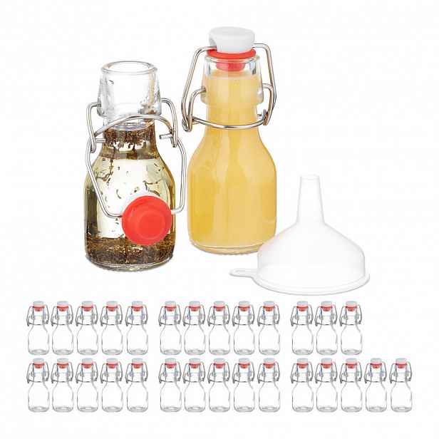 Relaxdays LAHVIČKY Průhledné 30dílné-Set skleněné 50 ml