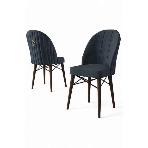 Sada židlí (6 kusů) Ritim - Anthracite, Brown