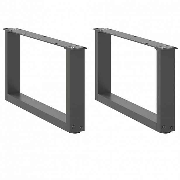 vidaXL Nohy konferenčního stolku ve tvaru U 2 ks antracitové 60 x (30-31) cm ocelové
