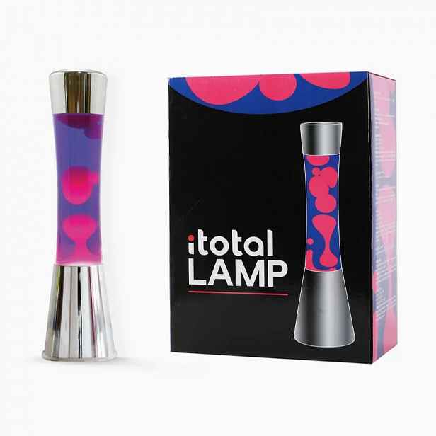 Lávová lampa magma Lava Lawa XL1772 Stříbrná Fialová magmatická 40 cm