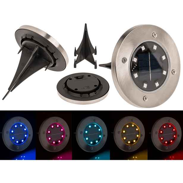Solární nájezdová lampa s kulatým Led okem IP44 4 ks