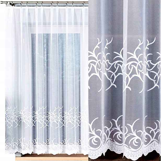 Záclona Bakaro 400x160 cm rovná (hotová) s lemováním