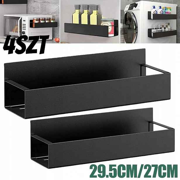 4 X Magnetická Polička Na Koření Do Ledničky A Mikrovlnné Trouby