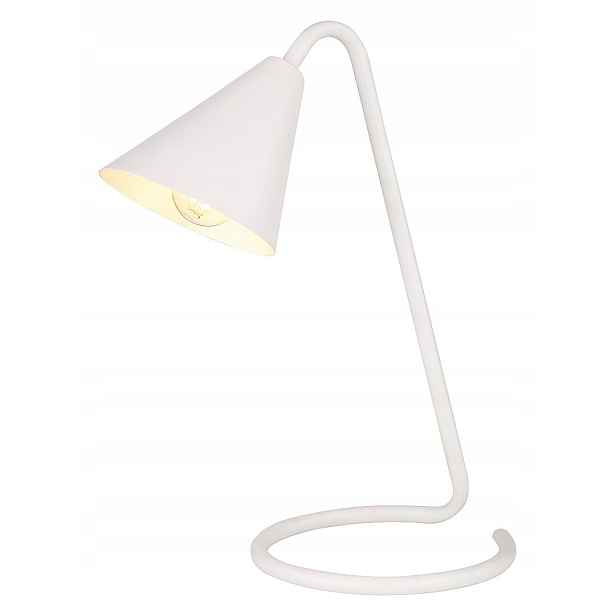 Minimalistická bílá stolní lampa E14 Monty 3089 Rabalux