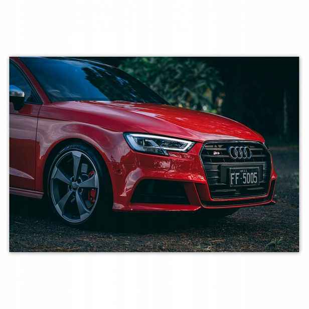 Plakáty 185x125 Červené Audi S3 Alufelgy