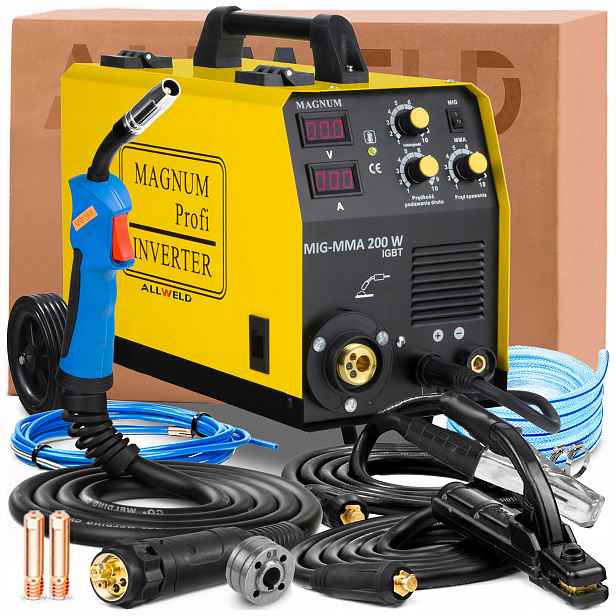 Poloautomatická Svářečka Magnum Mig 200W 230V 180A Mig/mag Mma Flux Lutosvařování