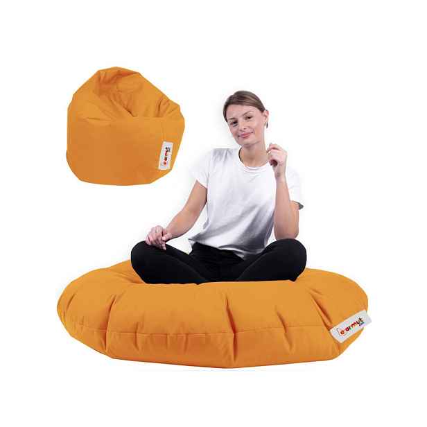 Hanah Home Zahradní sedací vak Lyzi 100x20 cm/ 65x65 cm oranžový
