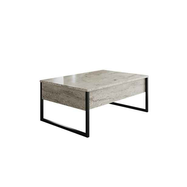 Konferenční stolek Luxe Travertine and Black