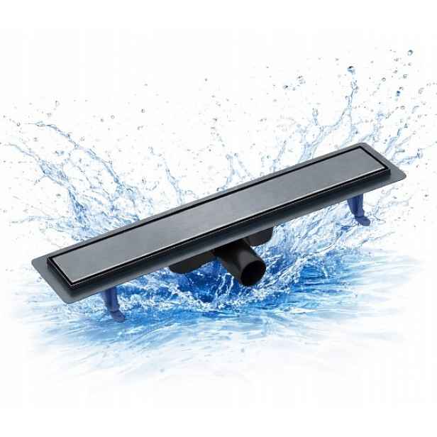 Lineární Odtok Oboustranný Cersanit Tako 80 CM Černý Gun Metal S204-064