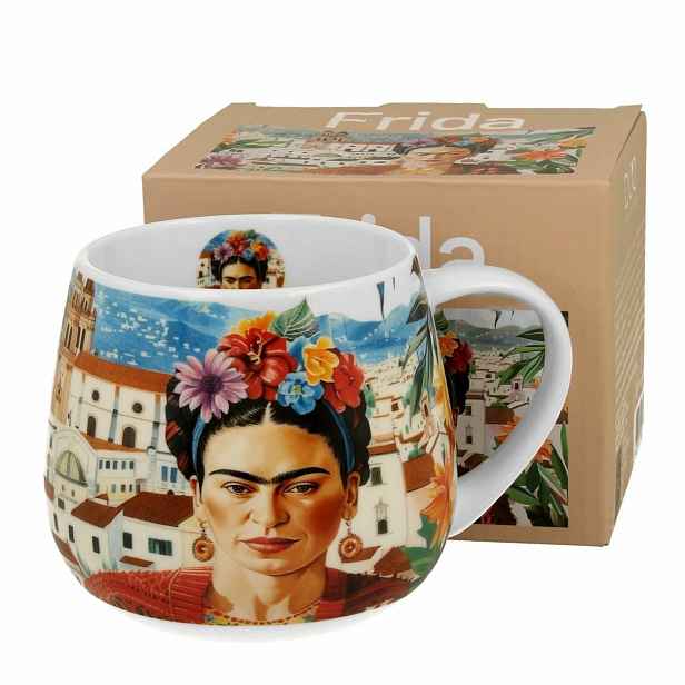 Duo Porcelánový hrnek Mexican Art Frida 430 ml krémově bílý