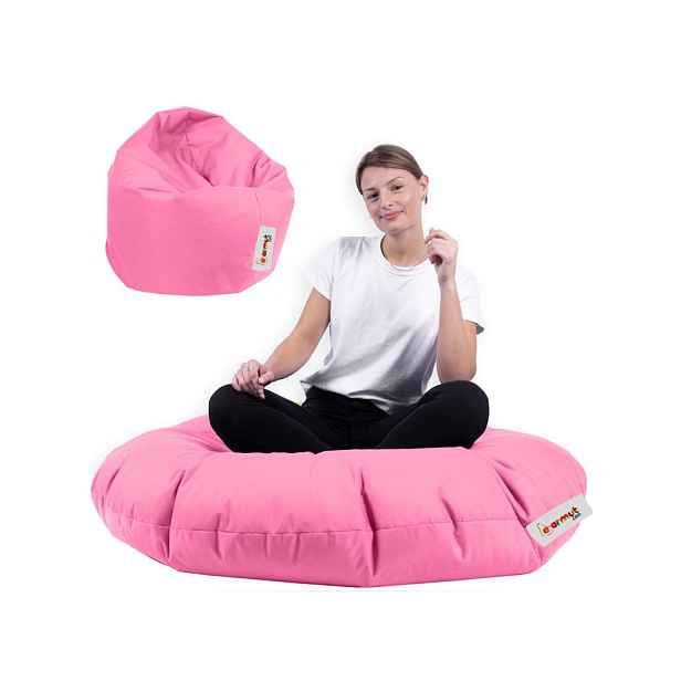 Hanah Home Zahradní sedací vak Lyzi 100x20 cm/ 65x65 cm růžový