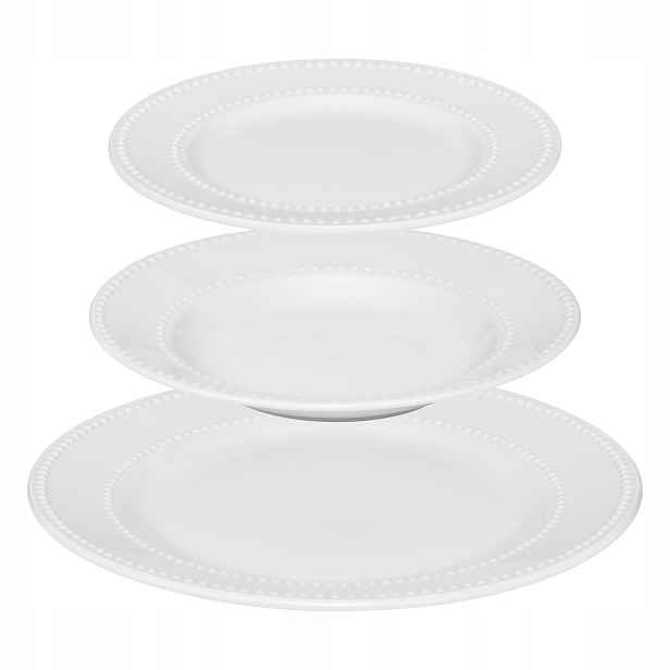 Jídelní Servis 18-DÍLNÝ Pearl Porcelán Bílý