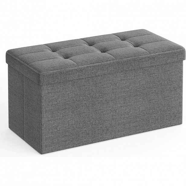 SEDACÍ BOX, textil, kompozitní dřevo, 78/38/38 cm