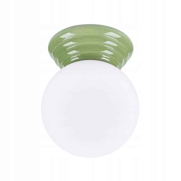 Sollux Lighting Stropní svítidlo do koupelny zelená olivová koule G9