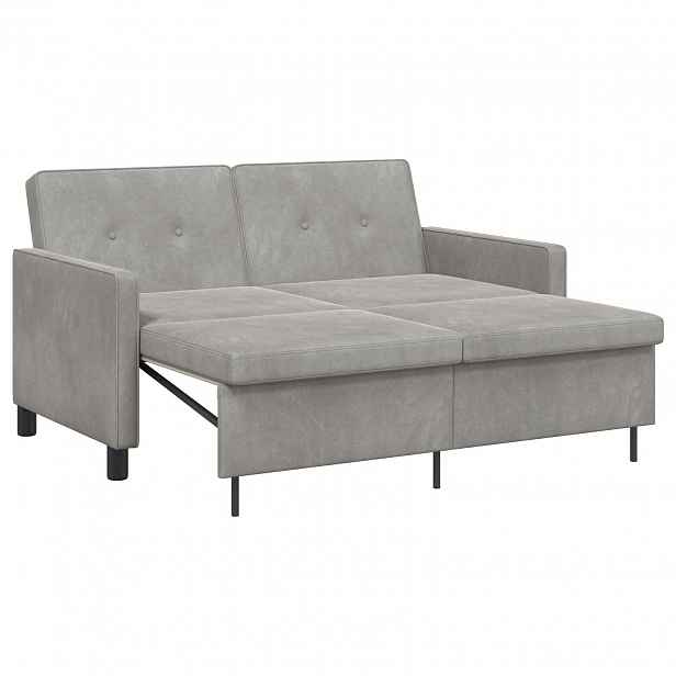 vidaXL Pohovka na spaní Světle šedá 154 x 94,5 x 80,5 cm Textil