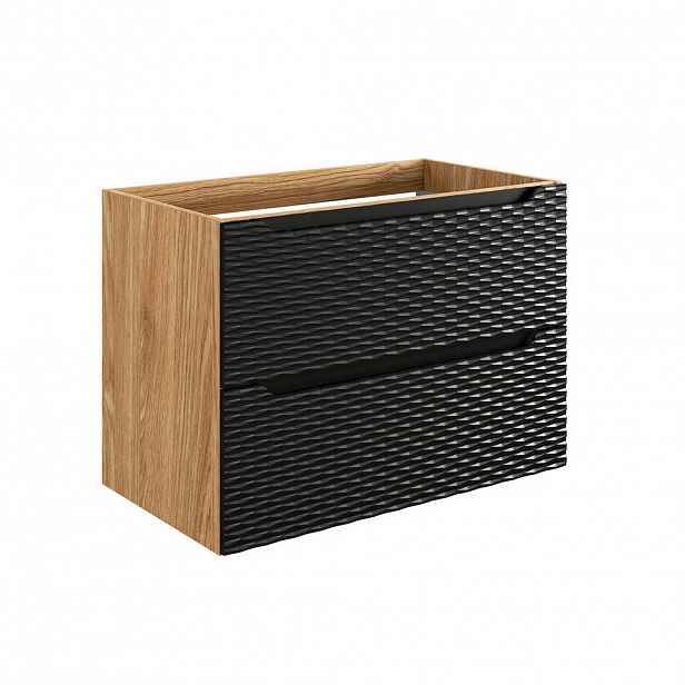 Petits-meubles SKŘÍŇKA POD UMYVADLO 80cm Elora Černá a dřevěná