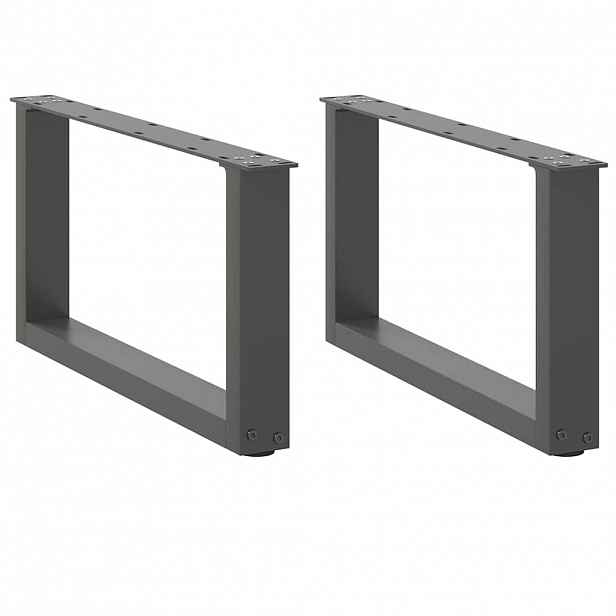 vidaXL Nohy konferenčního stolku ve tvaru U 2 ks antracitové 70 x (30-31) cm ocelové