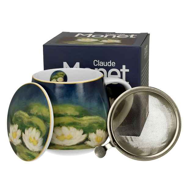 Duo Porcelánový hrnek Monet Nenufars 430 ml se stíkem vícebarevný