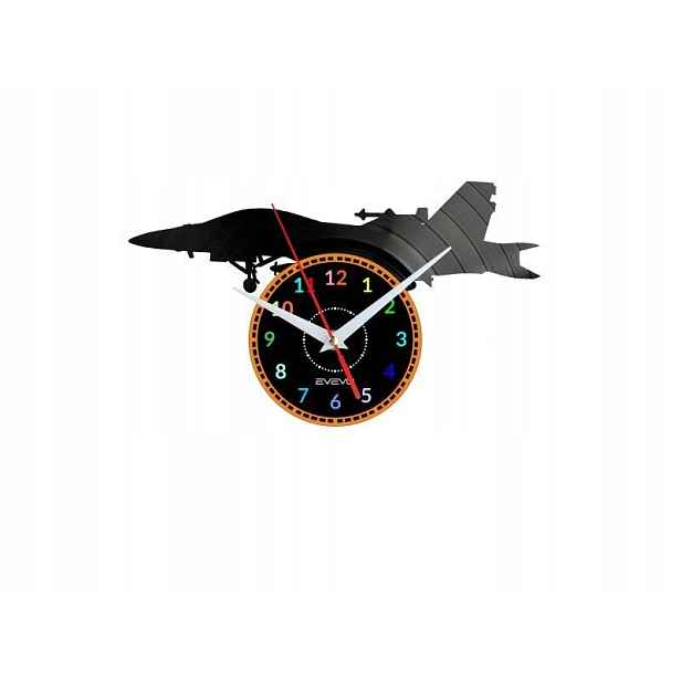 F16 Stíhač Nástěnné Hodiny Vinylová Deska Dárek Památka K Narozeninám Pro Ni