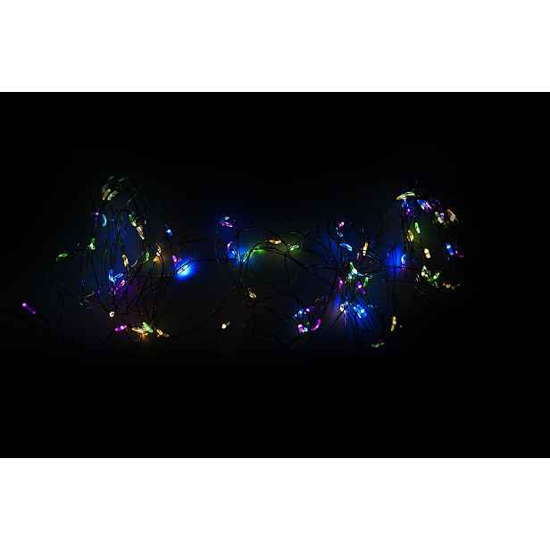 Nexos 59015 LED osvětlení - stříbrný drát - 40 LED barevné