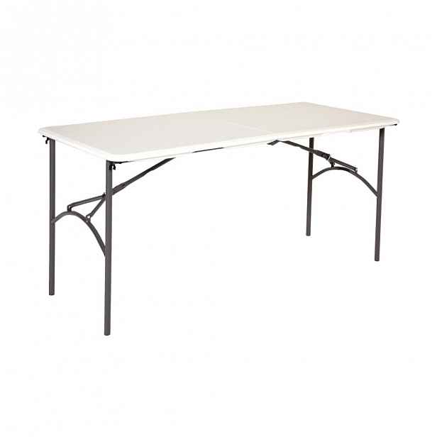 Skládací zahradní stůl 150 cm - bílá