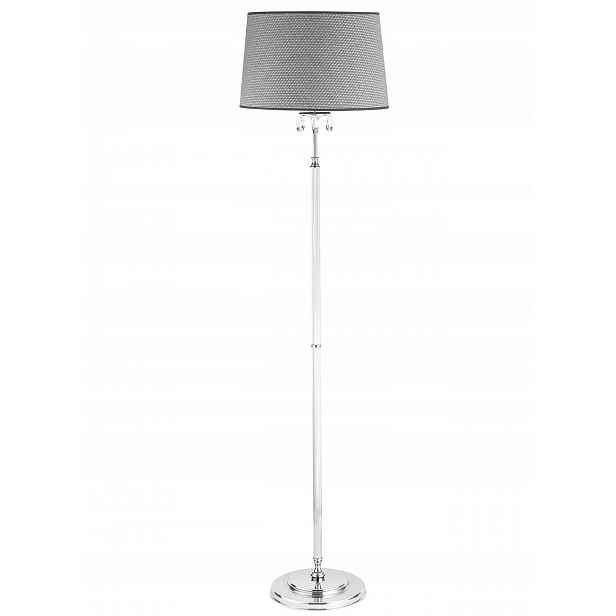 Stojací lampa Egida Stříbrná Šedá Abažur 3xE27 166 cm Podlahová lampa Dům