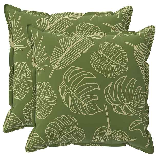 vidaXL Polštář 2 ks HOUTEN Listový design 70 x 70 cm Polyester