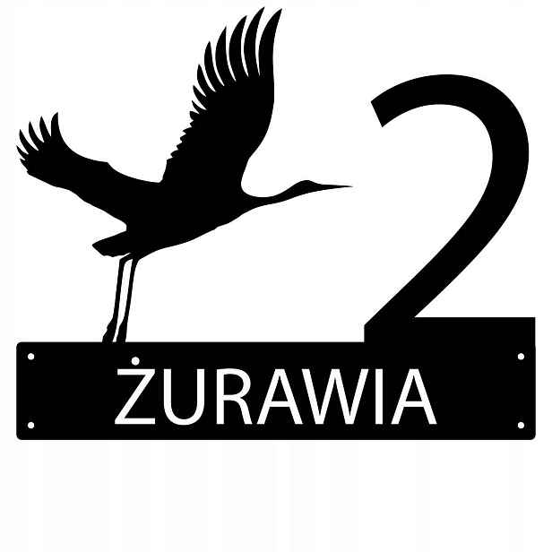 Číslo Na Dům 80 cm Tabule Adresa Ocel 2 MM ul. Jeřábová