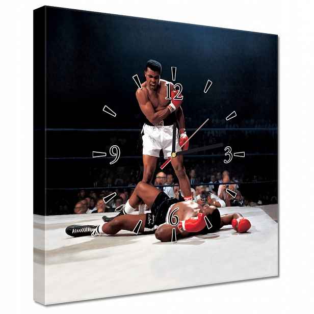 Nástěnné hodiny 40x40 Muhammad Ali Boxer