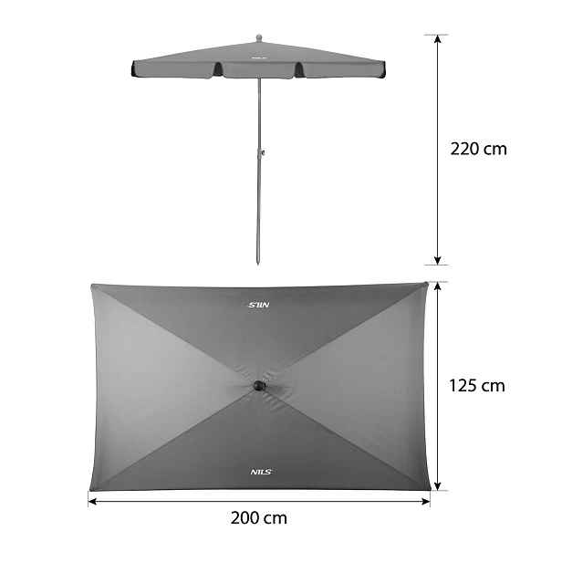 NC7826 SLUNEČNÍK 200x125 CM NILS CAMP