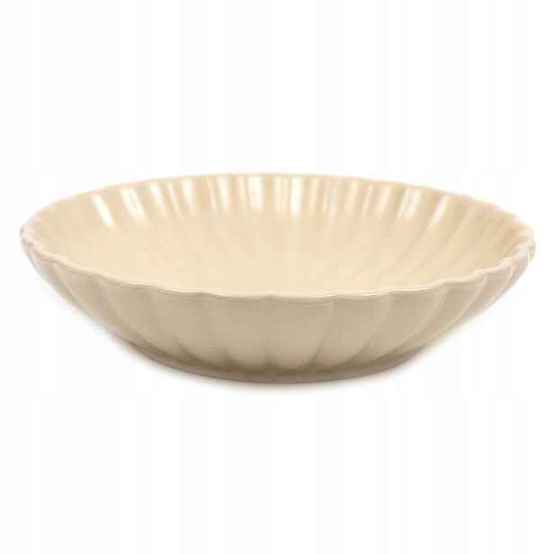 Talíř Hluboký Béžový 20cm Květina Kpl 6 Ks. Salátový Lesk