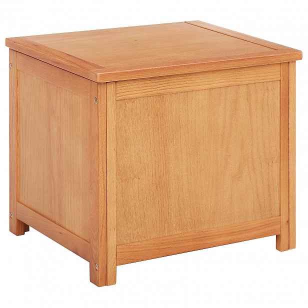 vidaXL Úložná krabice s úložištěm 50 x 45 x 45 cm Masivní dubové dřevo