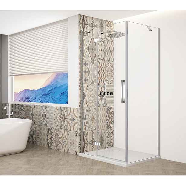 Gelco TRINITY CHROME obdélníkový sprchový kout 1100x800mm, čiré sklo, levé