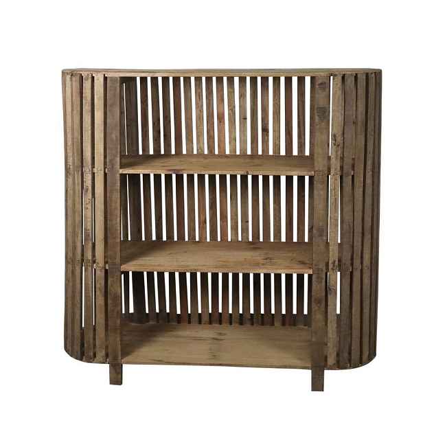 Hnědá antik dřevěná komoda z recyklovaného dřeva Grimaud - 116*37*115 cm Chic Antique