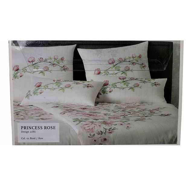 Povlečení Elegante Princess Rose Mako-satén 100% bavlna 135 x 200 cm 80 x 80 cm
