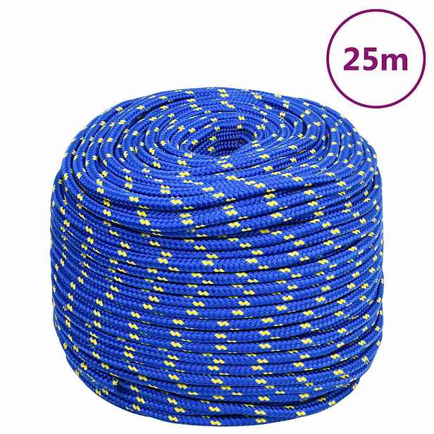 vidaXL Lodní lano modré 6 mm 25 m polypropylen