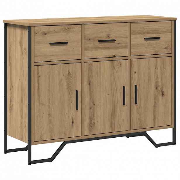 vidaXL Servírovací skříň Artisanový dub 97 x 32,5 x 74,5 cm
