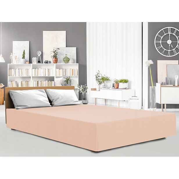 Prostěradlo jersey elastan 180x200 růžová