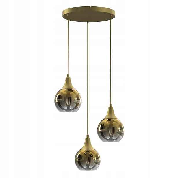 Závěsná lampa Monte Gold 3xE27