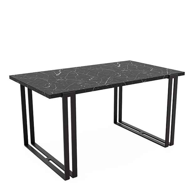 Idohome JÍDELNÍ STŮL HOLTE 120 cm rozkládací z MDF, černý / Grigia Pietra