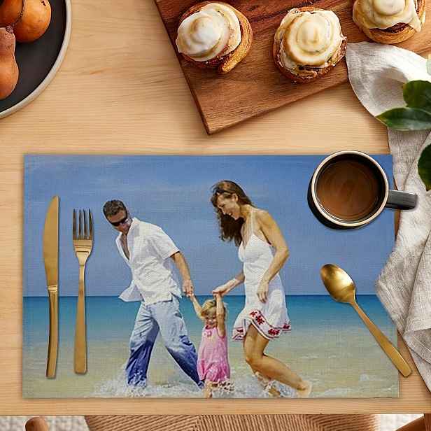 TEMU 1 ks Personalizovaná podložka s vlastním potiskem, 30x45 cm, jednostranný potisk, odolná podložka na stůl, vhodná jako dekorace dárek do kuchyně