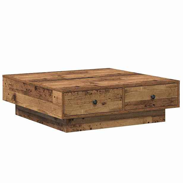 vidaXL Konferenční stolek Staré dřevo 90 x 90 x 28 cm Kompozitní dřevo