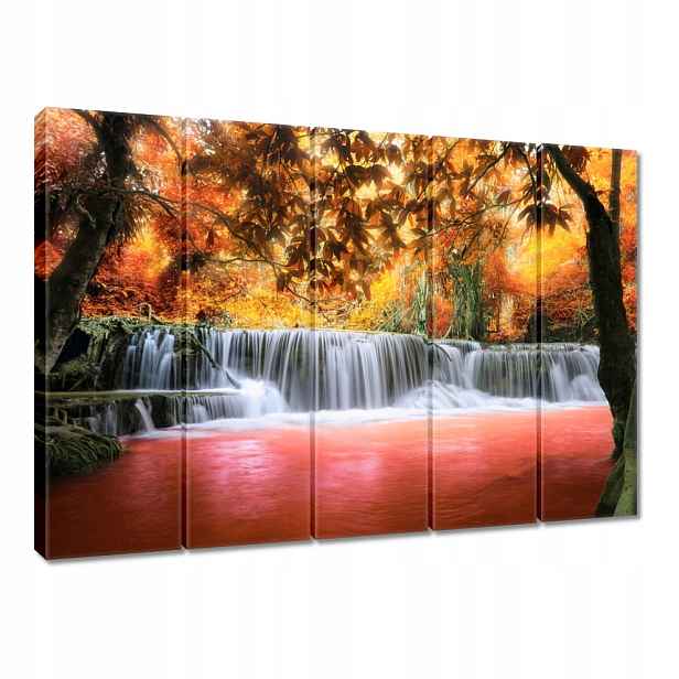 Obraz 100x70 Oranžový vodopád