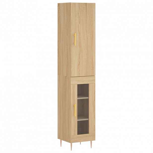 vidaXL Skříň highboard dub sonoma 34,5 x 34 x 180 cm kompozitní dřevo