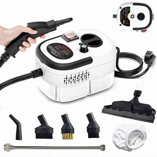 Parní Čistič Parní Mop 2500W Sada Nástavců Na Mytí Čištění